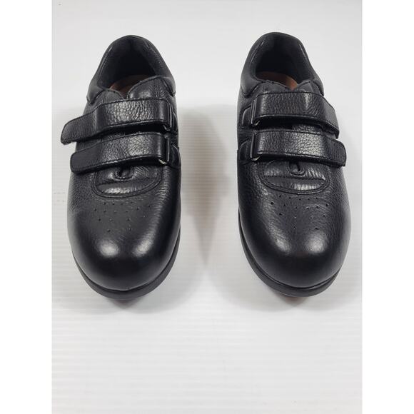 NWOT Supremes Soft Spot Mens 7.5 Dryz Climate Leather Daytona Double Strap Black - Picture 3 of 6